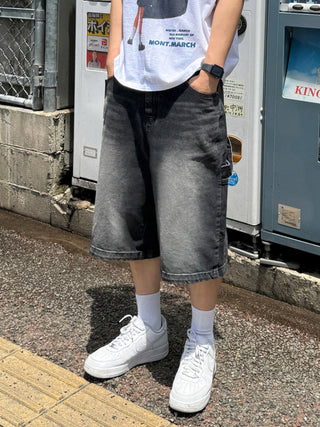 denim leisure shorts