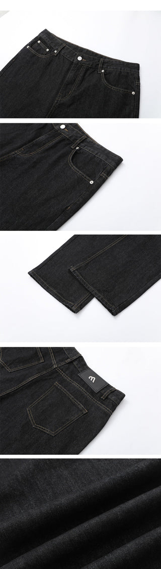 black wide jeans