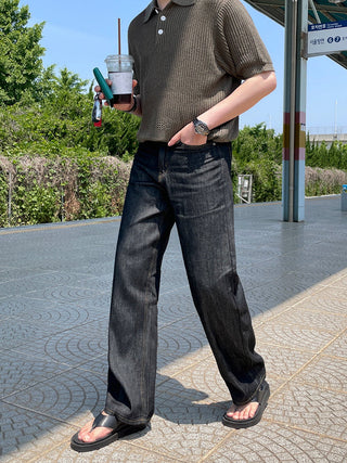 black wide jeans