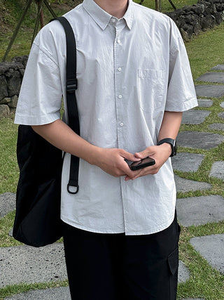 solid color shirt