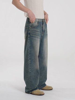 distressed wide pants