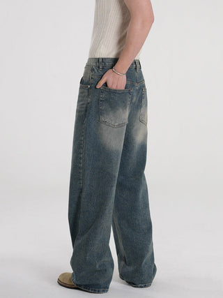 distressed wide pants