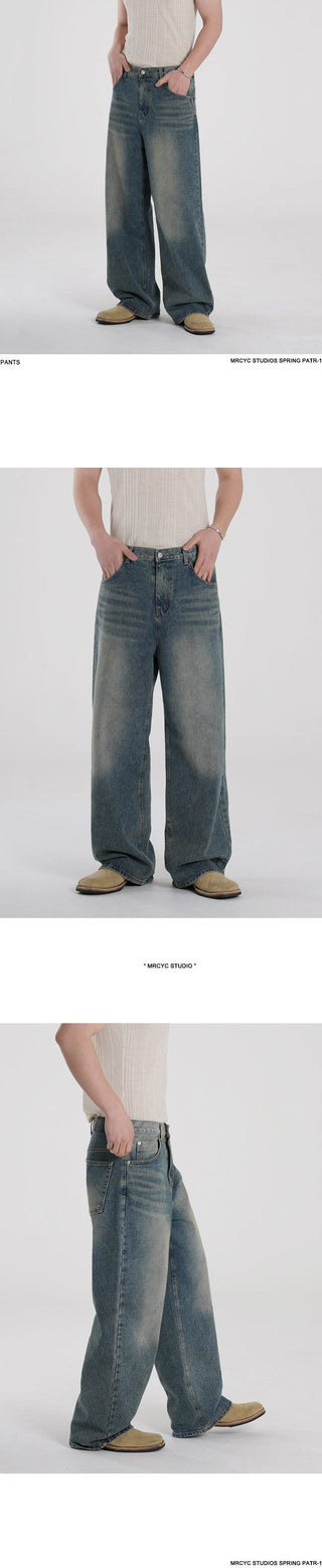 distressed wide pants