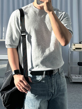 knitted round neck