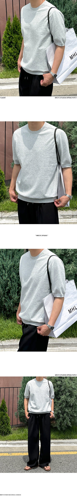 knitted round neck