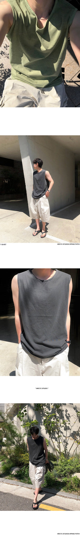 solid sleeveless vest