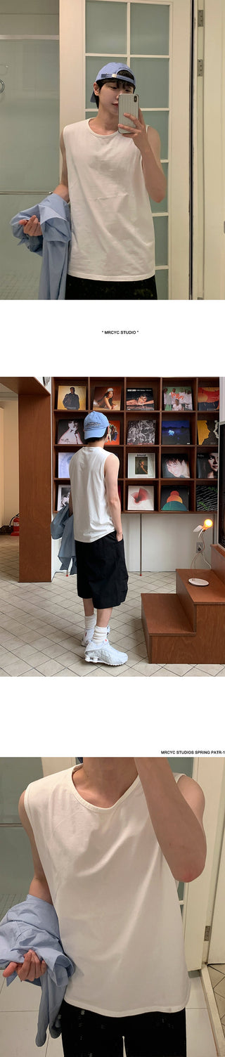 solid sleeveless vest