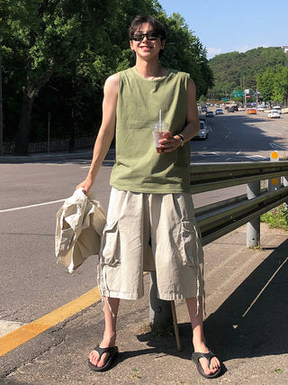 solid sleeveless vest