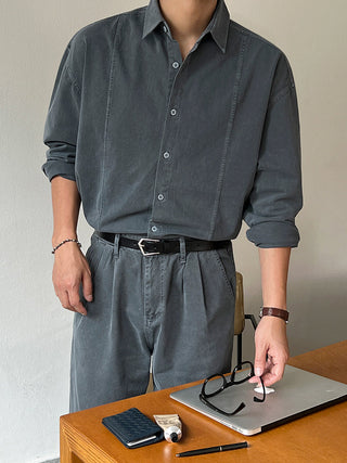 washed denim coat