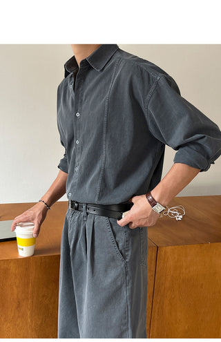washed denim coat