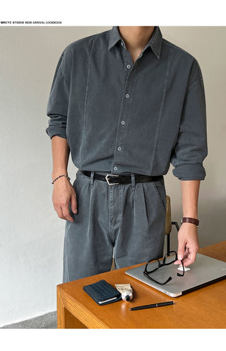 washed denim coat