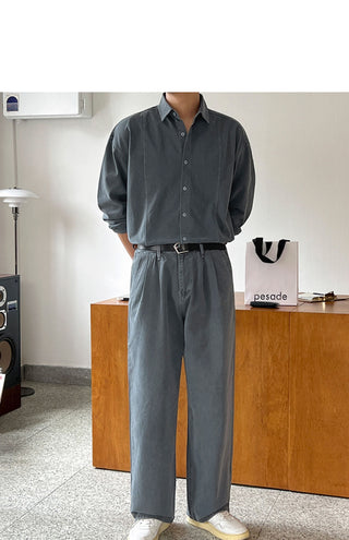 washed denim coat