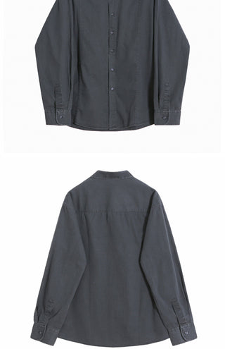 washed denim coat