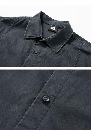 washed denim coat