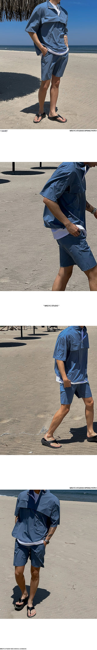 mechanical sports shirt and shorts suit