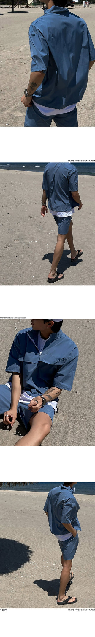 mechanical sports shirt and shorts suit