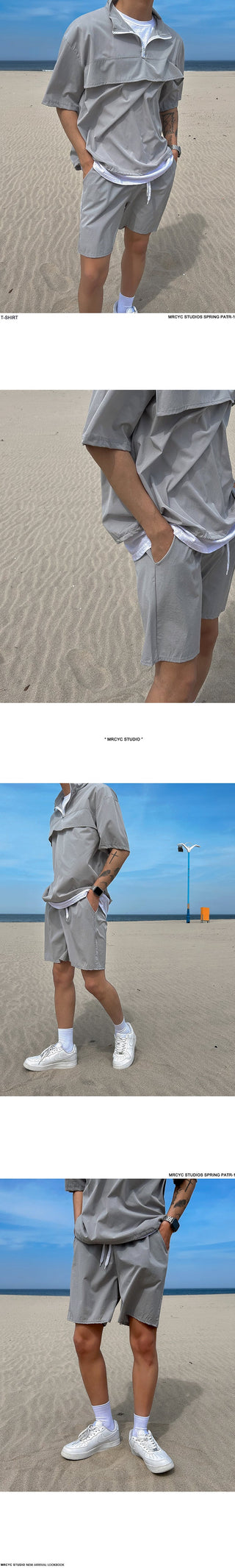 mechanical sports shirt and shorts suit