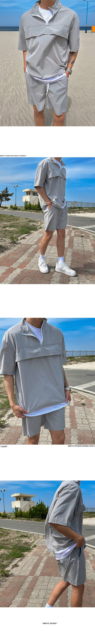 mechanical sports shirt and shorts suit