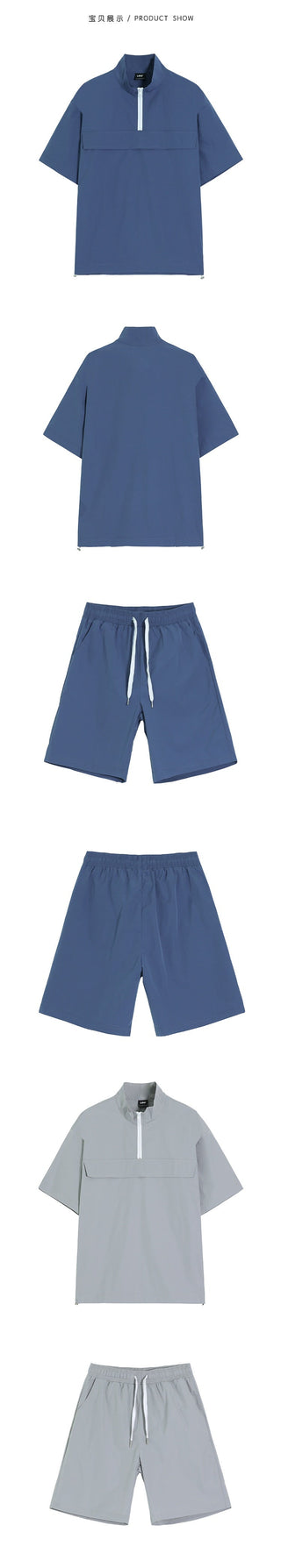 mechanical sports shirt and shorts suit