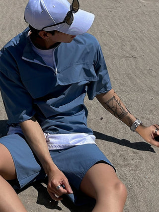 mechanical sports shirt and shorts suit