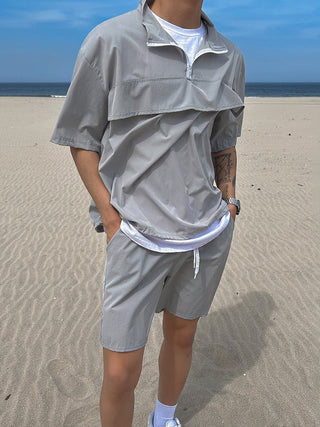 mechanical sports shirt and shorts suit