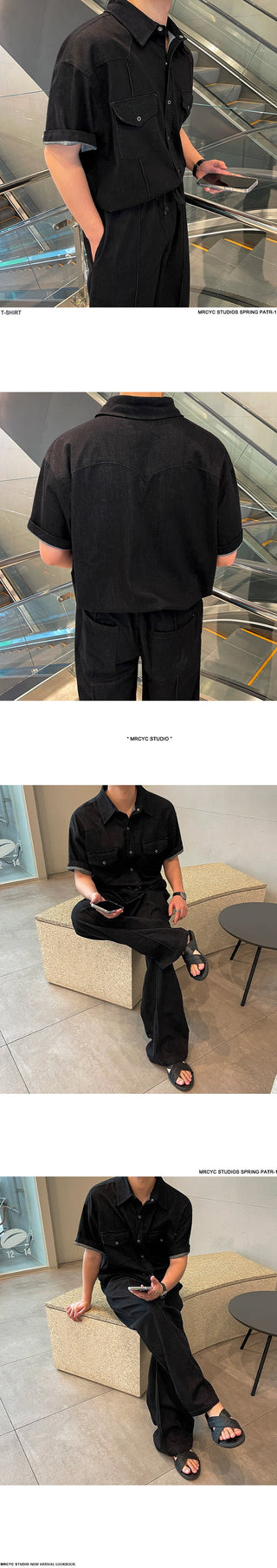 denim suit
