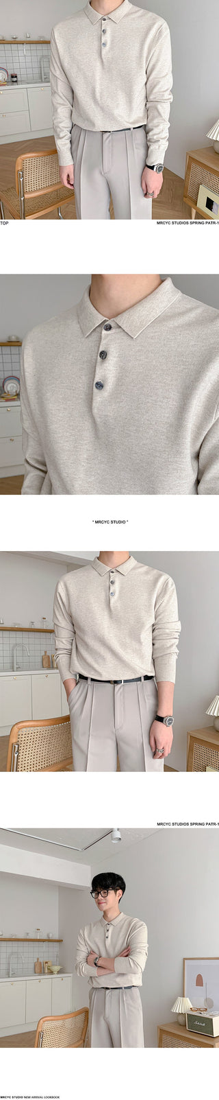 knit polo shirt