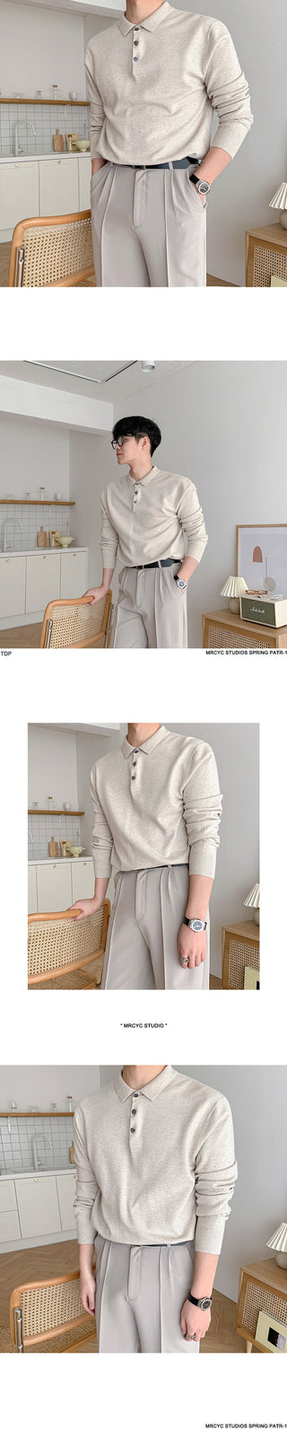 knit polo shirt