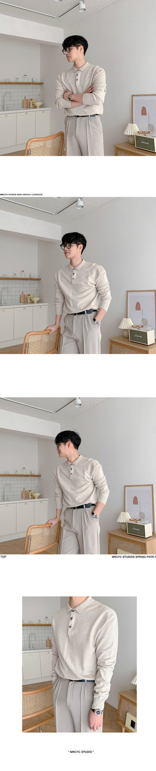 knit polo shirt