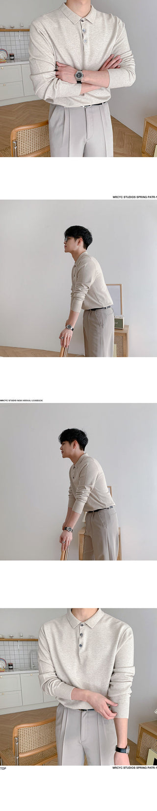 knit polo shirt