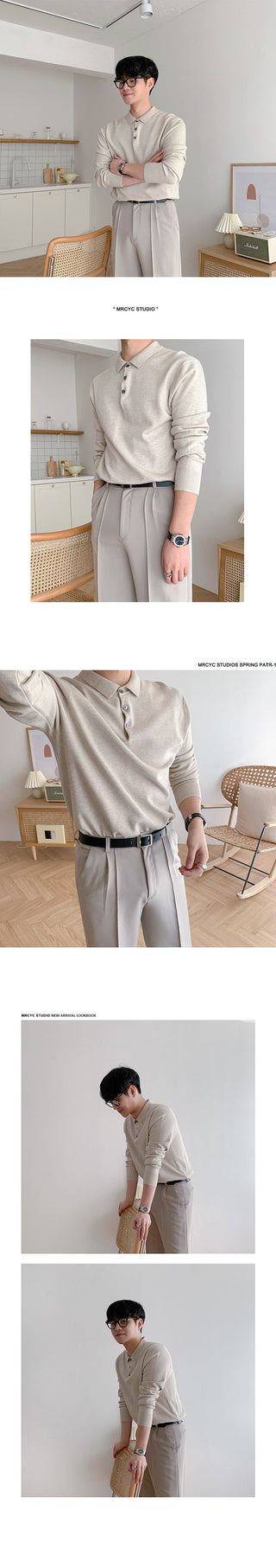 knit polo shirt