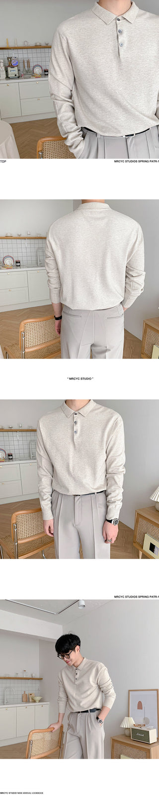 knit polo shirt