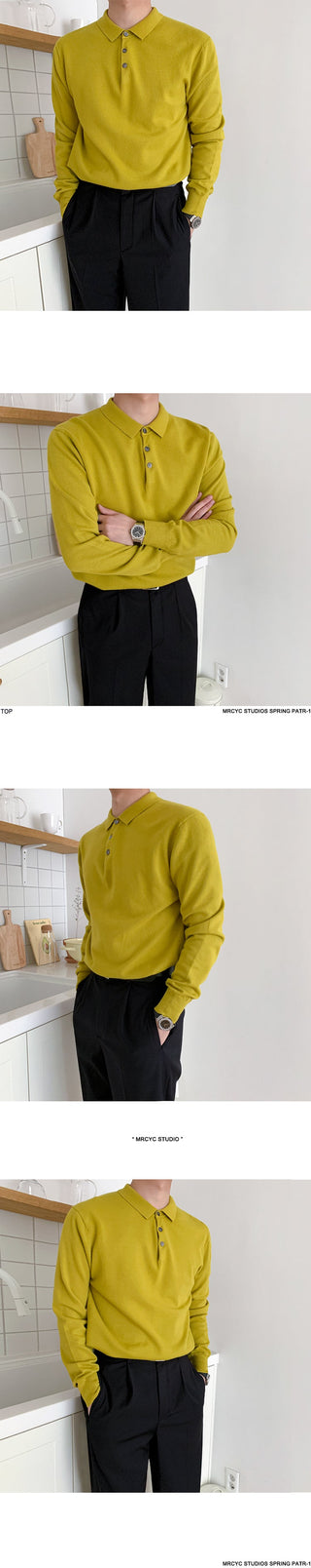 knit polo shirt