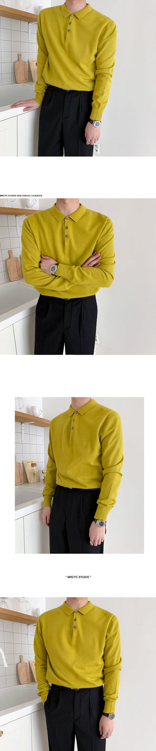 knit polo shirt