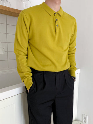 knit polo shirt