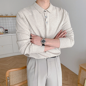 knit polo shirt