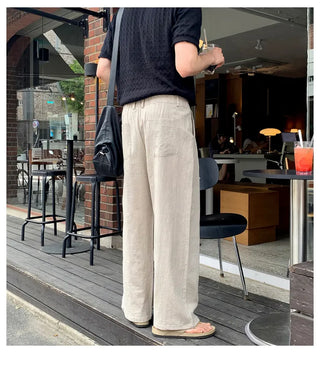 brown linen pants