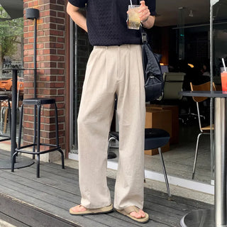 brown linen pants