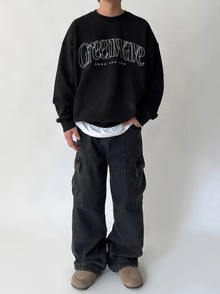 black denim overalls