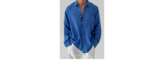 blue lapel shirt
