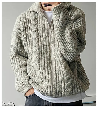 blue stand cardigan