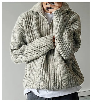 blue stand cardigan
