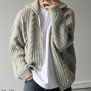 blue stand cardigan