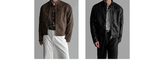 black leather jacket