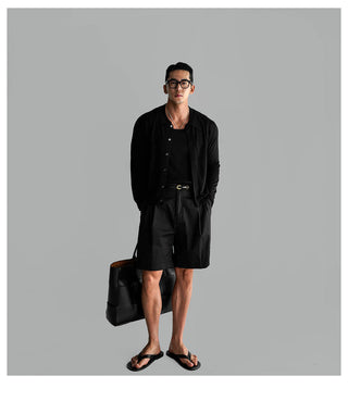 lapel knit cardigan
