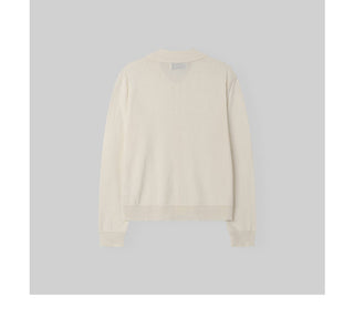 lapel knit cardigan