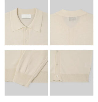 lapel knit cardigan
