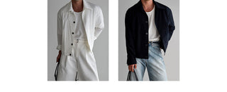 white pleated jacket
