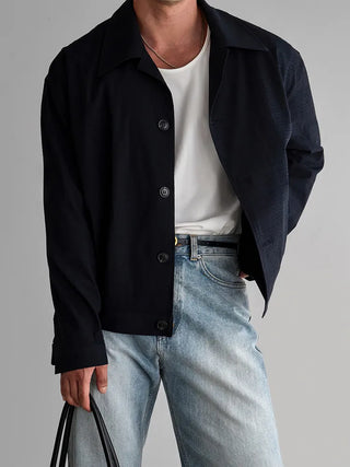 white pleated jacket