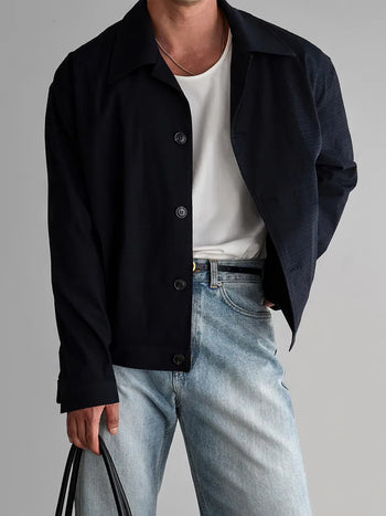 white pleated jacket